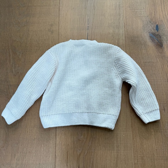 Zara Kids Girls White Crewneck Sweater - Picture 2 of 3